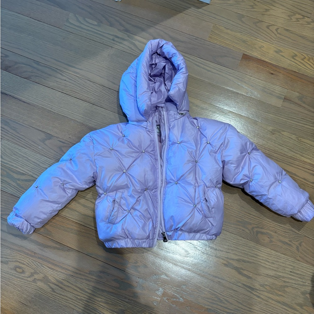 Lola and The Boys Lavender Sparkle Gem Puffer